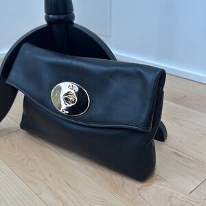 Coach Black Leather Clutch Purse new